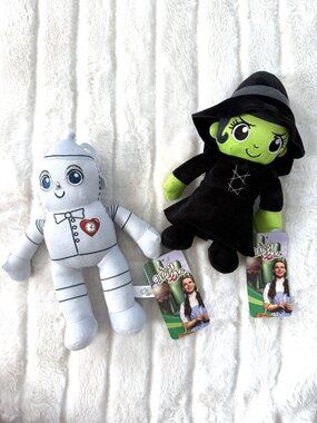 NWT SET of 2 Wizard of Oz Tin Man & Witch Plush